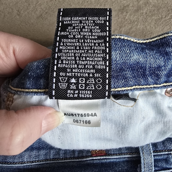 7 For All Mankind Cropped Boot frayed hems jeans size 29 - Picture 12 of 12